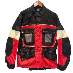 Vintage Hein Gericke Jacket Medium Red Black Hi-Dry Motorcycle Riding Biker 90s